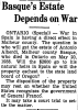 Basque's Estate Depends on War