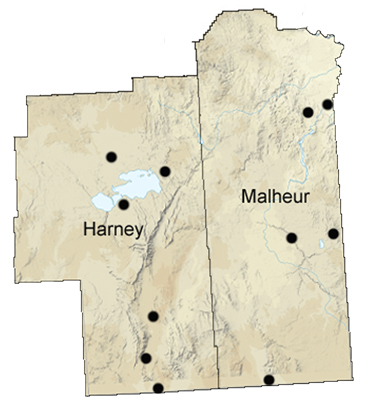 HArney and Malheur Counties